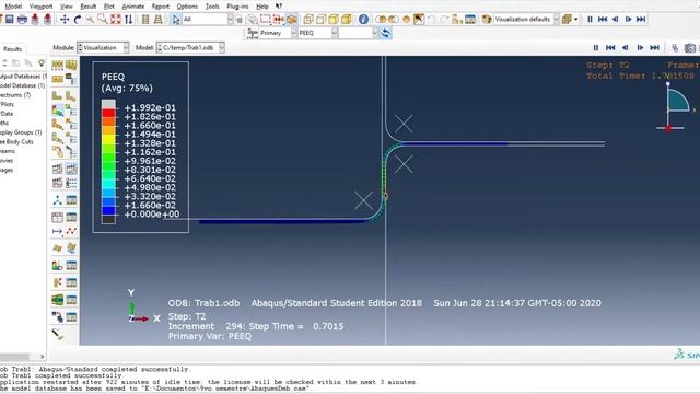 Abaqus CAE Student Edition 2018 | Manufacture Process  | Jean Quinchuela