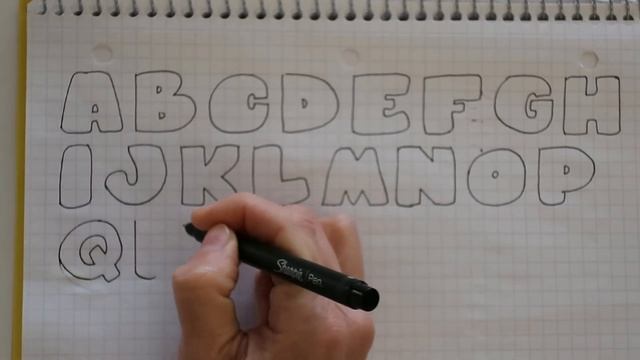 Bubble Letter Alphabet Drawing Tutorial - Art With Trista