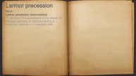 What does Larmor precession mean?