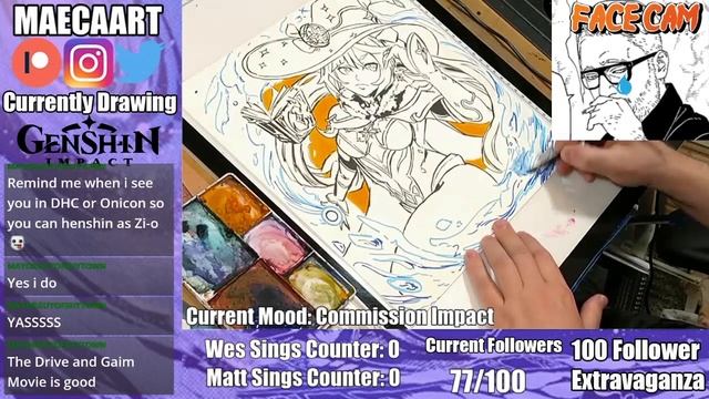 Genshin Impact: Mona Commission (Full Stream)