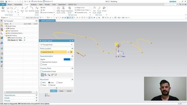 SİEMENS NX EĞİTİMİ - 11. Studio Spline Komutu