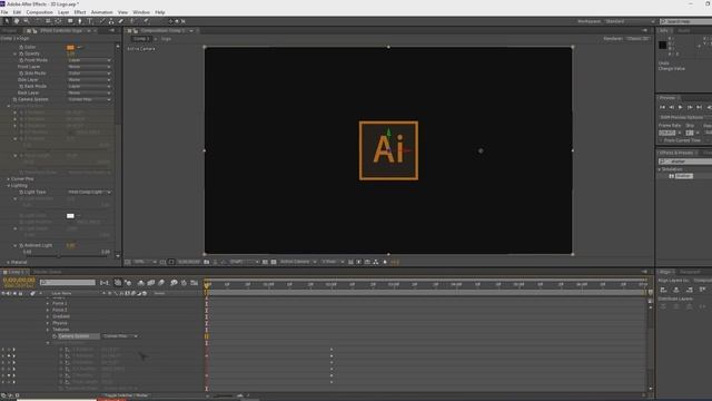 3D LOGO ANIMATION AFTER EFFECTS TUTORIAL NO PLUGINS | AFTER EFFECTS TUTORIAL