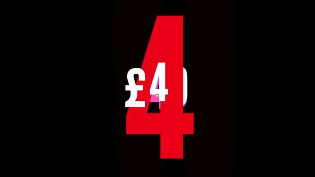 countdown  £100 - black screen pound sterling #countdown
