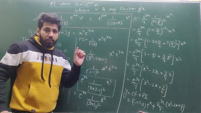 Particular Integral If Q = e^axV | CF and PI | Exercise 5 | Lecture 64