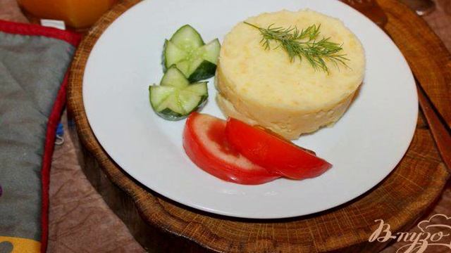 Картофельное пюре с яблоком и сливками