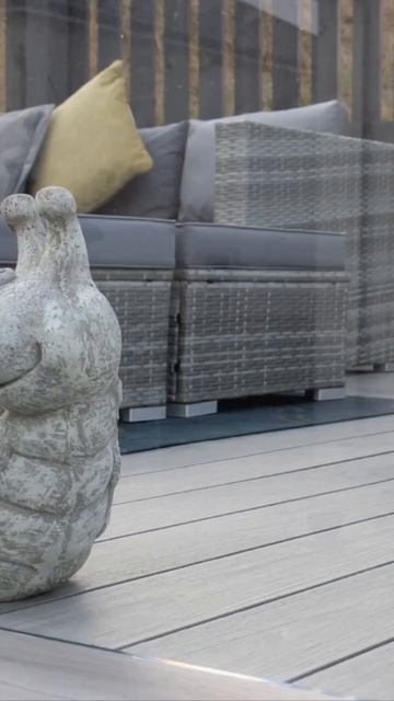 Woodgrain | Light Grey Composite Decking project 🤩 #shorts