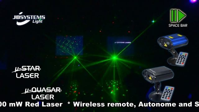 JB Systems Micro μ-Quasar/Star Laser 40mW Green - 100mW Red