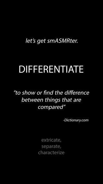 ASMR Vocabulary: "DIFFERENTIATE" Defined, Whispered Soft | English Education While Relaxing #shorts