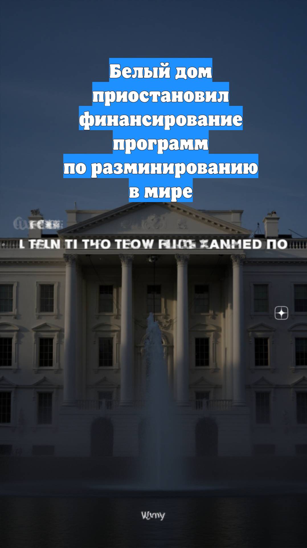 Белый дом приостановил финансирование программ по разминированию в мире