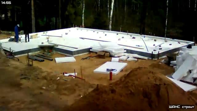 Строительство утеплённой шведской плиты в Васкелово: Видео со стройки за 30_04_2014