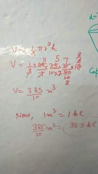 Find the capacity of a conical pit in kiloliters.