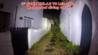 3 CREE XML L2 T6 LED 100m Waterproof scuba diving dive torch light lamp demo review