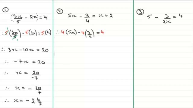How to solve a linear equation (7) - Fractional Type | ExamSolutions