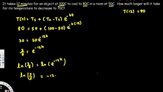 Newton's Law of Cooling Calculus, Example Problems, Differential Equations