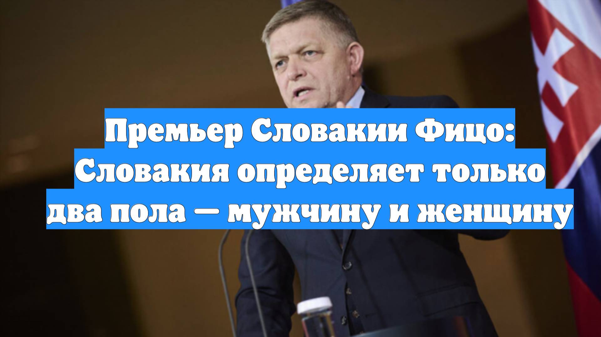 Премьер Словакии Фицо: Словакия определяет только два пола — мужчину и женщину