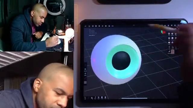 How to make an Eye in Nomad Sculpt Tutorial - 3D Modeling on IPadPro