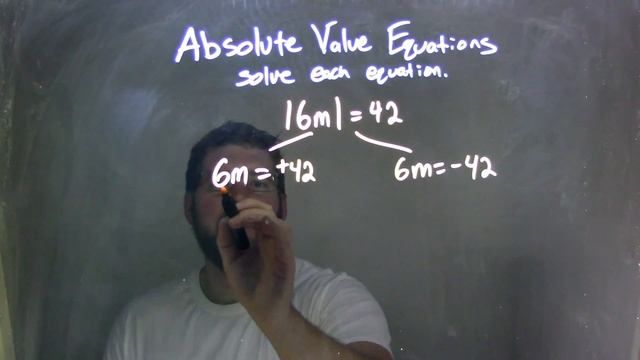 Solve |6m|=42