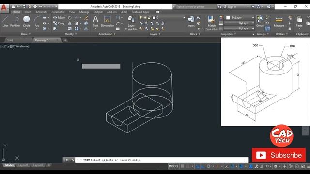 AutoCAD Isometric Drawing  || CAD Tech