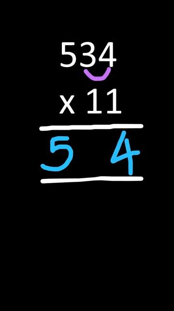 Multiply a 3 digit number by 11 in 3 secs! #shorts, #multiplication_tricks, #math_tricks,