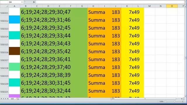 лото 7 из 49 Сумма 183 видео 160