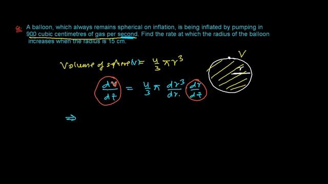 Application of Derivative- Use of Differentials - Rate of Radius Increment