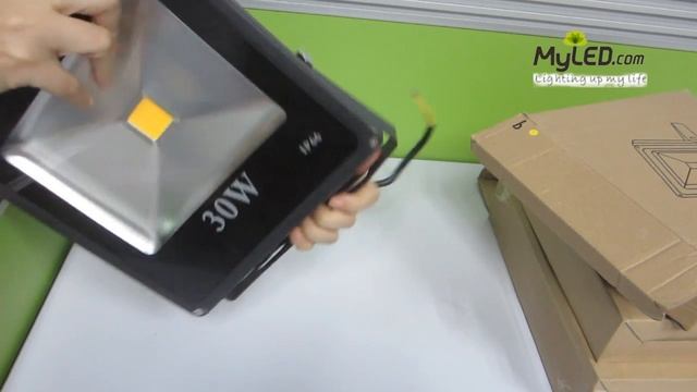 IP66 LED Flood Light 30W 2700-3000LM Integrated Warm White-Black(AC85-265V) - MyLED.com