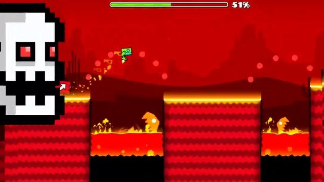 Press start. 100%. Complete level. Geometry Dash SubZero. All coins