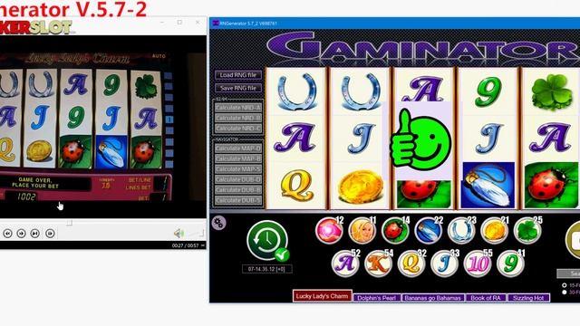 Program RNGenerator v.5.7-2 for Gaminator Novomatic Admiral HotSpot