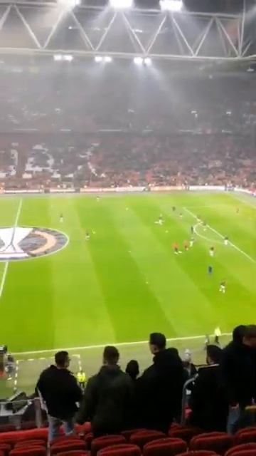 Atmosphere inside Johan Cruyff Arena 30 minutes before Ajax vs Union Berlin in UEFA Europa League