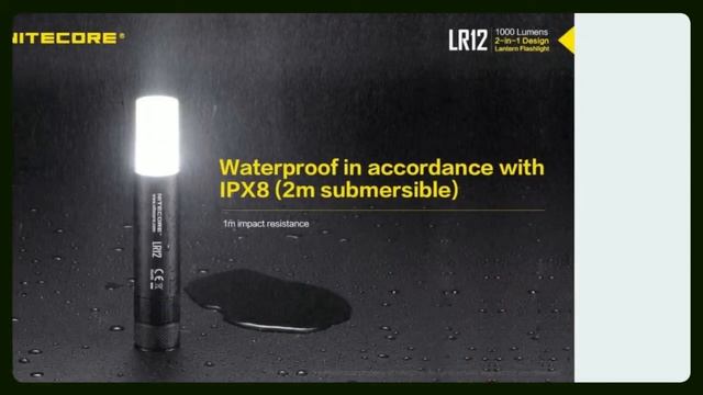 Nitecore LR12 Cree XP-L HD V6 LED 2-in-1 Design Lantern Flashlight 2019-05-02 8:39