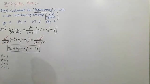 (L-30) Particle in 3-D Box... Degeneracy, Wave Function & Energy... (PIB Model) Quantum Mechanics..