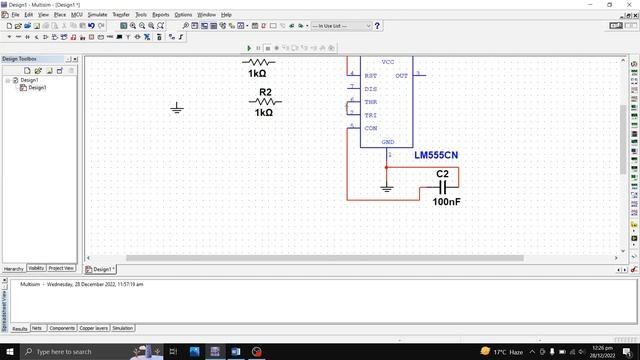 555 Timer Astable operation on Multisim software- Multisim Tutorial for 555 Timer