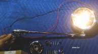 Roof Mount Light with 12 inch shaft, rubberized handle and 100 Watt Lamp