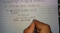 find the general solution of sin 3x + sin x = sin 2x. class 12 math trigonometric model question