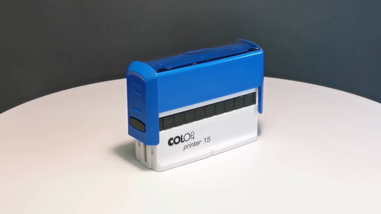 Colop Printer 15. Корпус синий.