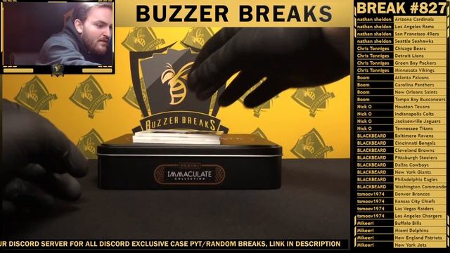 Buzzer Breaks Sports Cards - Immaculate/Origins/Elite NFL #827 + Photogenic/Spectra/Optic NBA #828