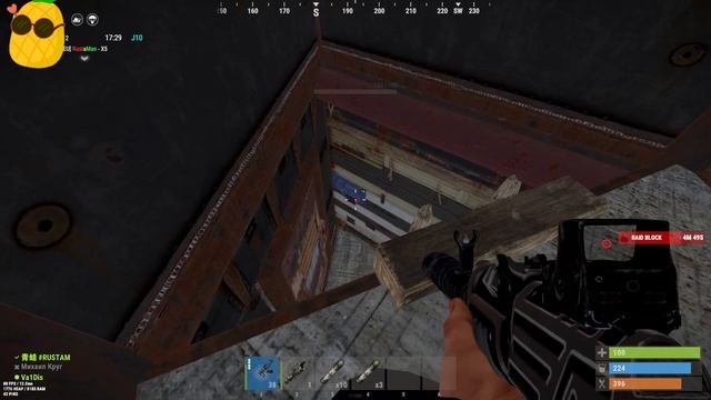 "РЕЙД ПОД ТУРЕЛЬЮ С МИНИГАНОМ" ОВЕР ОКУПНОЙ РЕЙД В РАСТ/RUST
