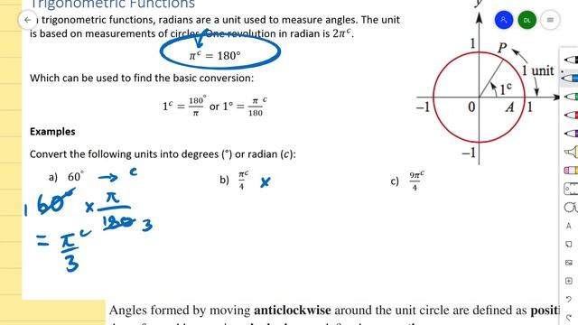 Ex14A  Measuring Angles in Degrees and Radian