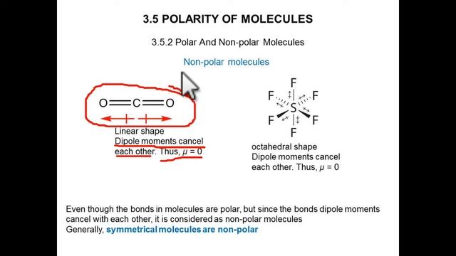Polarity of Molecules   Polar and Non polar Molecules