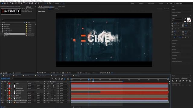 Free Amazing particles cinematic titles template | After Effects