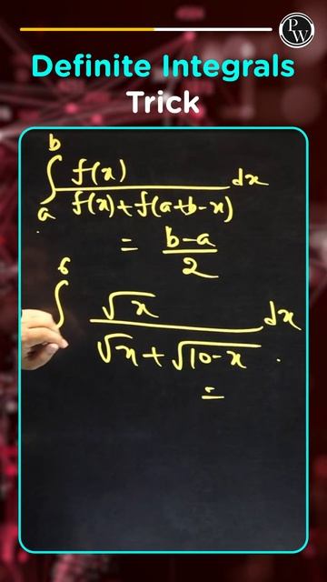 Definite Integrals Trick #Shorts #PhysicsWallah #PWTelugu #Shorts