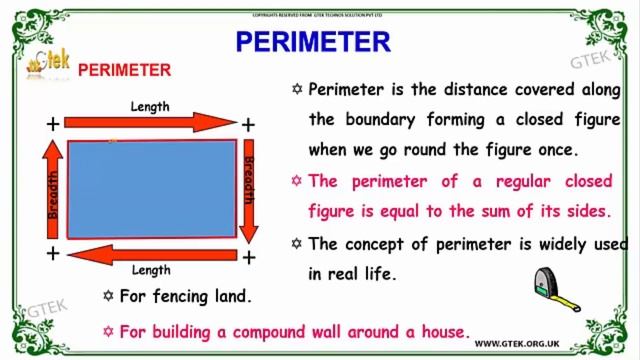 Perimeter maths class 1,2,3,4,5,6,7 trick shortcuts online videos cbse ncert puzzles for kids
