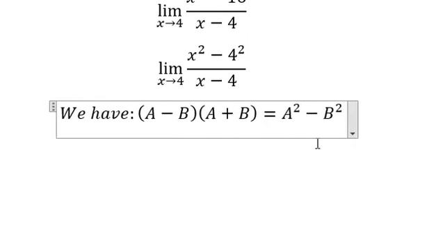Calculus Help: Find the Limits - lim  (x→4) (x^2-16)/(x-4) - Techniques - SOLVED!!!