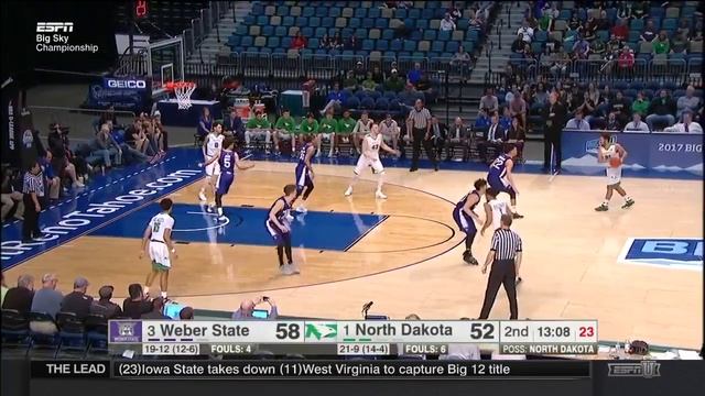 #NCAAB | 2017 Big Sky Championship Final #3 Weber State vs #1 North Dakota [3/11/2017]