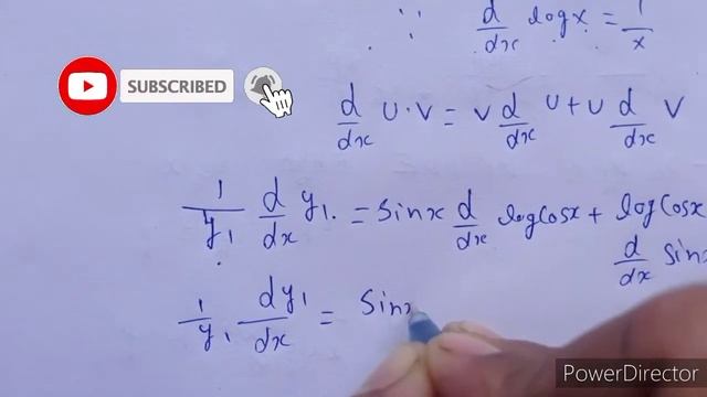 y = (cos x)^sinx + x^x का x के सापेक्ष अवकलन कीजिए ।