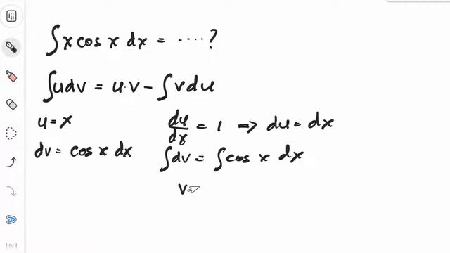 Soal Integral x cos x | Menggunakan Integral Parsial