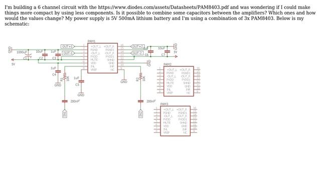 Electronics: Compact circuit with multiple PAM8403