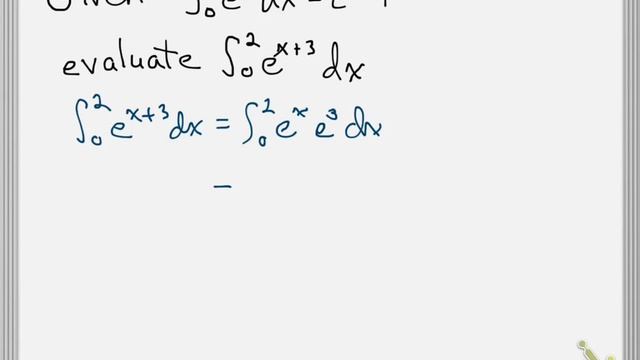 Using Properties of Exponents and Integrals to Solve a Definite Integral