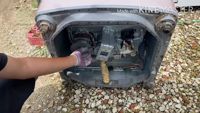 How to repair/ adjust a washing machine motor belt