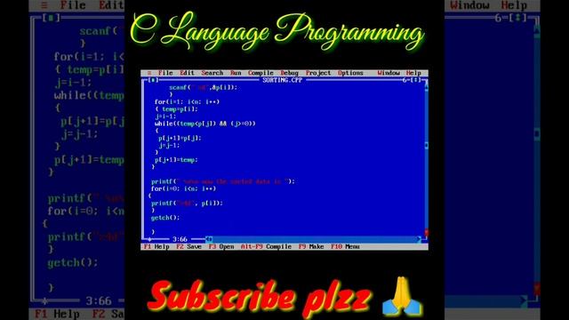 Sorting in array program in C language | Coding with VKD | Quiz 56 #shorts